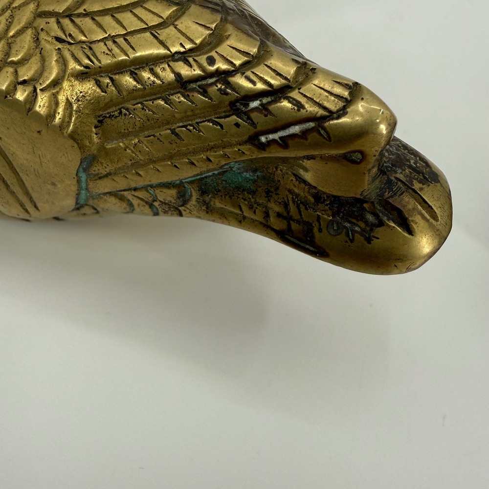 Vintage Brass Mid Century Pair Figurines Quail Partridge Mandarin Duck Pair - Picture 9 of 10